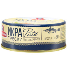 Ікра тріски Санта Бремор Пате делікатесна люкс ж/б 90г mini slide 1