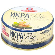 Ікра тріски Санта Бремор Пате делікатесна люкс ж/б 90г mini slide 2