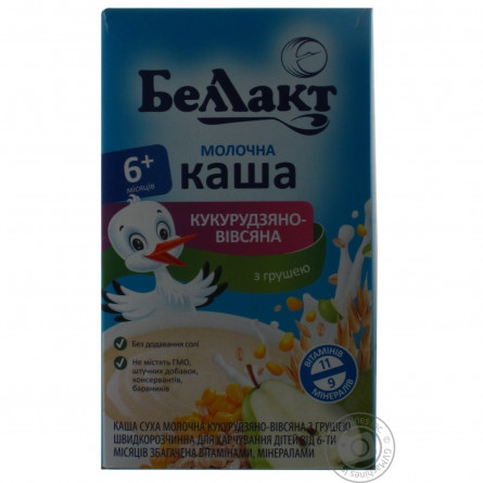 Каша Беллакт молочна кукурудзяно-вівсяна з грушею для дітей від 6 місяців 200г slide 5