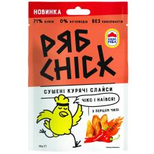 Слайсы из филе куриного РябChick сушеные с перцем чили 30г mini slide 1