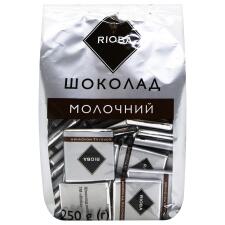 Шоколад молочний Rioba порційний 50шт 250г mini slide 2