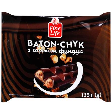 Батончик Fine Life Baton-Chyk вафельный с фундуком в глазури 135г slide 1