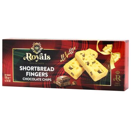 Печиво Royals Shortbread Fingers з шоколадними чипсами 135г slide 1