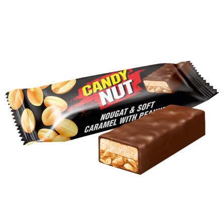 Цукерки Roshen Candy Nut Нуга і м'яка карамель з арахісом та хрустким рисом вагові slide 1