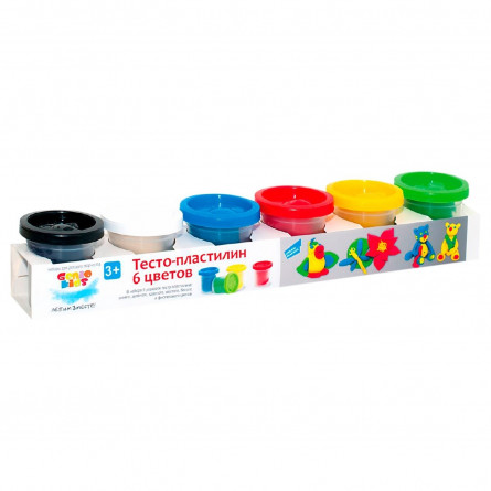 Набір для дитячої творчості Genio Kids Тісто-пластилін 6 кольорів slide 1