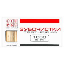 Зубочистки Linpac 68мм 1000шт mini slide 1