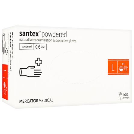 Рукавички оглядові Santex Powdered латексні L 100шт slide 1