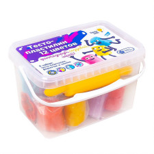 Тісто-пластилін Genio Kids TA1068 12 кольорів mini slide 1