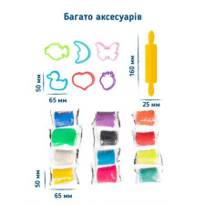 Тісто-пластилін Genio Kids TA1068 12 кольорів mini slide 2
