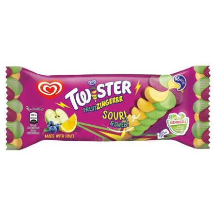 Мороженое Twister Fruit Zingerrr лимонное, яблочное и чернично-яблочное 72г slide 1