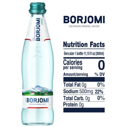 Вода мінеральна Borjomi газована скляна пляшка 0,33л slide 6