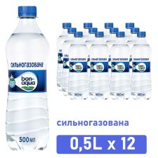 Вода BonAqua природна питна сильногазована 0,5л mini slide 1