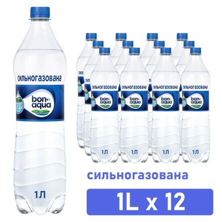 Вода BonAqua сильногазированная 1л slide 1