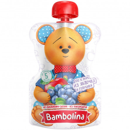 Пюре Bambolina з яблук і лохини 90г slide 1