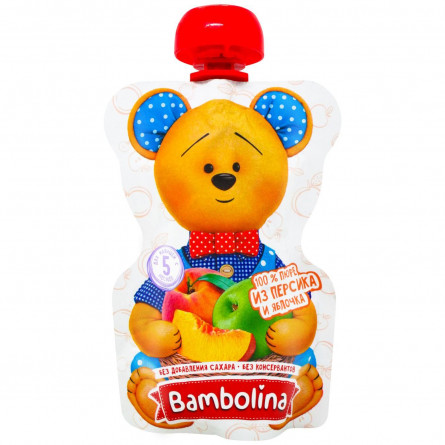Пюре Bambolina з яблуком і персиком для дітей 90г slide 2