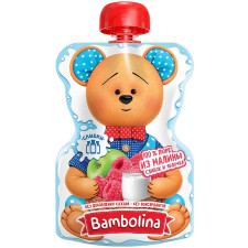 Пюре Bambolina з яблуком, малиною і сливою для дітей 90г mini slide 1