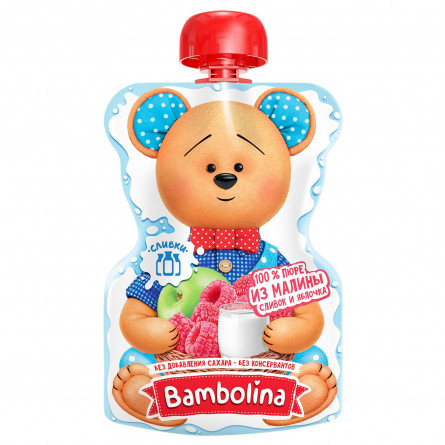 Пюре Bambolina з яблуком, малиною і сливою для дітей 90г slide 2