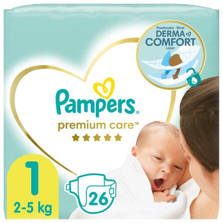 Підгузки Pampers Premium Care розмір 1 Newborn 2-5кг 26шт slide 1