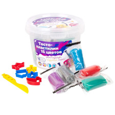 Набор для детской лепки Тесто-пластилин 15 цветов mini slide 2
