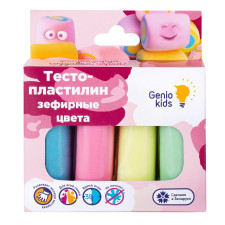 Тісто-пластилін Genio Kids Зефірні кольори 4шт mini slide 1