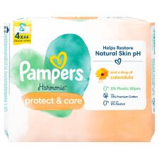 Cерветки вологі Pampers Harmonie Protect&Care 4x44шт mini slide 1