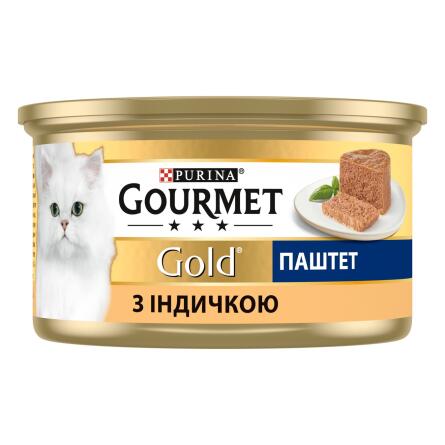 Корм влажный Gourmet Gold с индейкой для взрослых кошек 85г slide 4