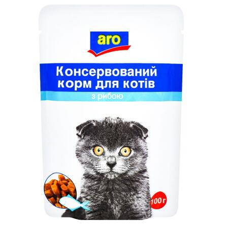 Корм Aro с рыбой для котов 100г slide 1