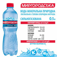 Вода мінеральна Миргородська сильногазована 0,5л mini slide 2