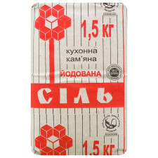 Сіль кам’яна Артемсіль кухонна йодована 1.5кг mini slide 1