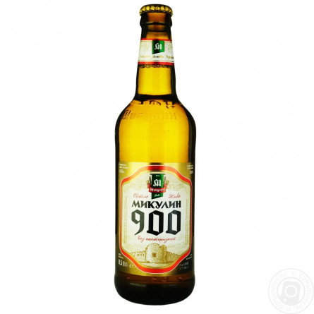 Пиво Микулин 900 світле 5% 0,5л slide 1