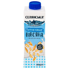 Каша молочна Селянська вівсяна ультрапастеризована питна 2,5% 250г mini slide 2