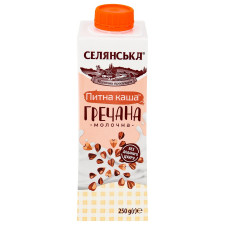 Каша молочна Селянська гречана ультрапастеризована питна 2,5% 250г mini slide 2