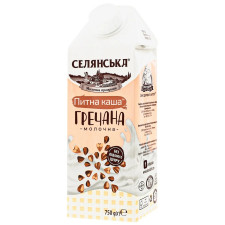 Каша молочна Селянська гречана ультрапастеризована питна 2,5% 750г mini slide 1