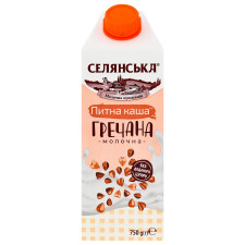 Каша молочна Селянська гречана ультрапастеризована питна 2,5% 750г mini slide 2