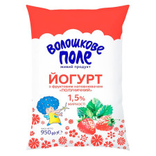 Йогурт Волошкове поле полуничний 1.5% 950г mini slide 1