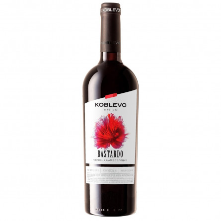 Вино красное Коблево Бастардо виноградное ординарное столовое полусладкое 13% 750мл slide 1