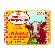 Масло Новгород-Северский Селянское сладкосливочное 73% 200г mini slide 3