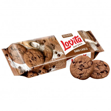 Печенье Roshen Lovita с какао и кусочками шоколадной глазури 150г slide 3