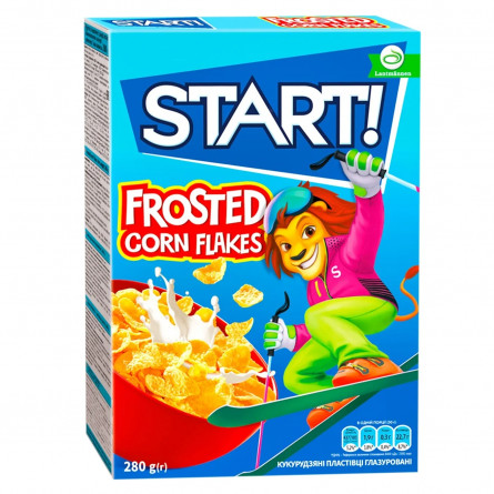 Сухі сніданки Start! пластівці кукурудзяні глазуровані 280г slide 2