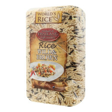 Рис World's Rice смесь нешлифованного длиннозернистого и дикого 500г mini slide 1