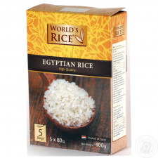 Рис World's Rice египетский круглый шлифованный в пакетиках 400г mini slide 2
