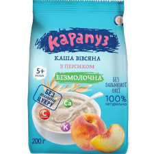 Каша вівсяна Карапуз безмолочна з персиком 200г mini slide 1
