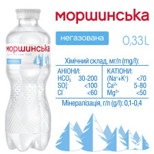 Вода мінеральна Моршинська негазована 330мл mini slide 2