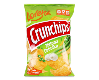 Чипси Lorenz Crunchips зі смаком зеленої цибулі, 140г