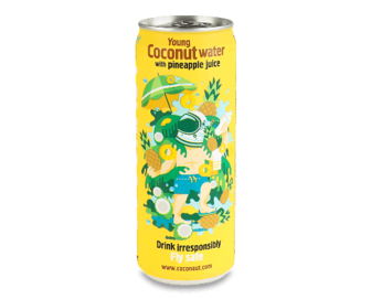 Напій Coconaut кокосовий з соком ананасу негазований з/б, 0,32л