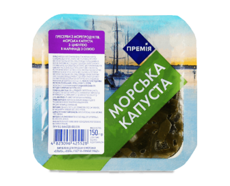 Капуста морська «Премія»® з цибулею в маринаді з олією, 150г