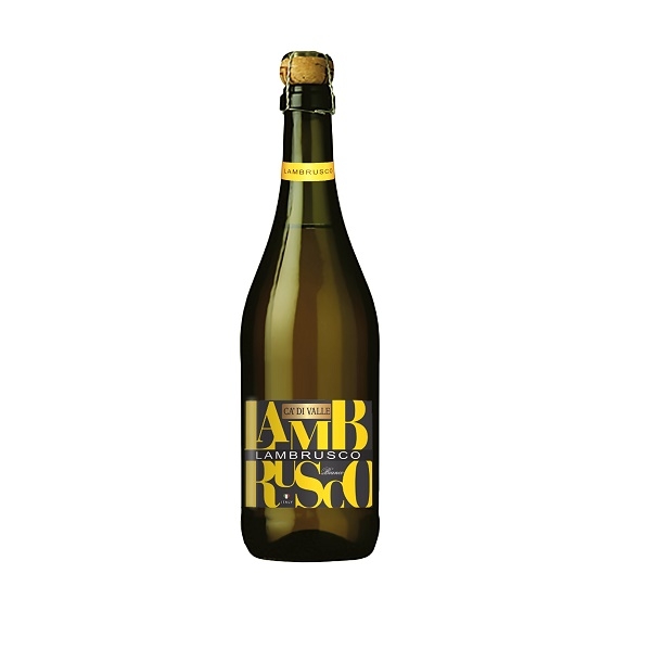 Вино 0,75 л газоване CA&#039; DI VALLE LAMBRUSCO напівcолодке біле 7,5% об ск/пл Італія 