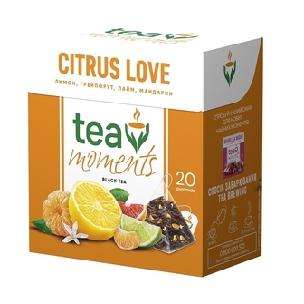 Чай ( 20ф/п *1,7 г) TEA MOMETNTS чорний (Citrus Love, Forest Fruit) пірамідка к/уп 