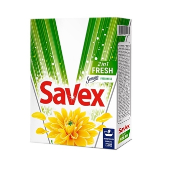 Засіб миючий синтетичний 400 г Savex 2in1 Fresh/Fresh Premium ручне прання універсальний к/уп 