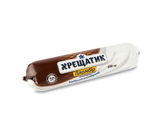 Морозиво «Хладик» «Хрещатик» пломбір шоколадний, 500г